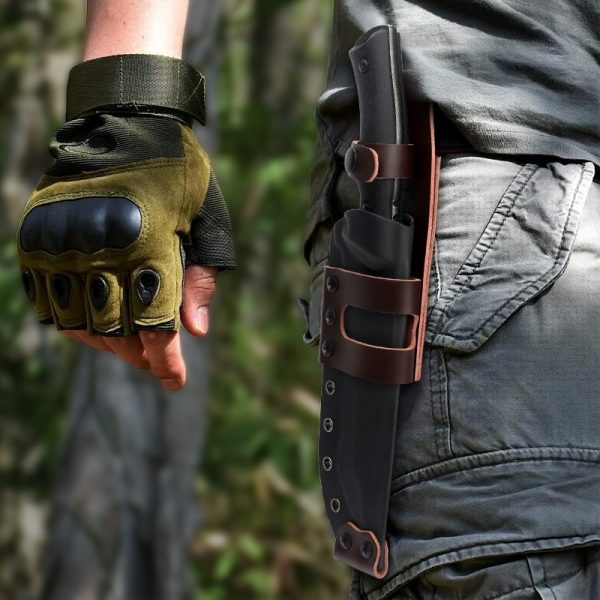 图英 9 SS164 heavy armor Short Fixed Blade Knife G10 Handle K Scabbard