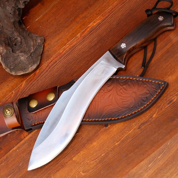 微信图片_20240625141534 GT001 Mountain Patrol Kukri Kukri Gurkha Knife Wooden Handle Leather Scabbard Curved knife
