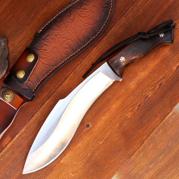 微信图片_20240625141703 GT001 Mountain Patrol Kukri Kukri Gurkha Knife Wooden Handle Leather Scabbard Curved knife