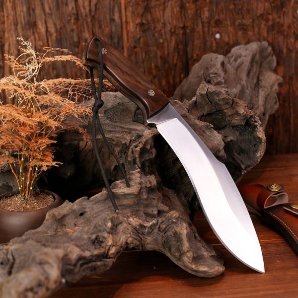 微信图片_20240625141710 GT001 Mountain Patrol Kukri Kukri Gurkha Knife Wooden Handle Leather Scabbard Curved knife
