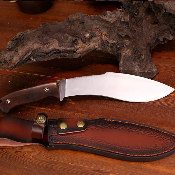微信图片_20240625142003 GT002 Overlord Kukri Gurkha Knife Wooden Handle Leather Scabbard Curved knife