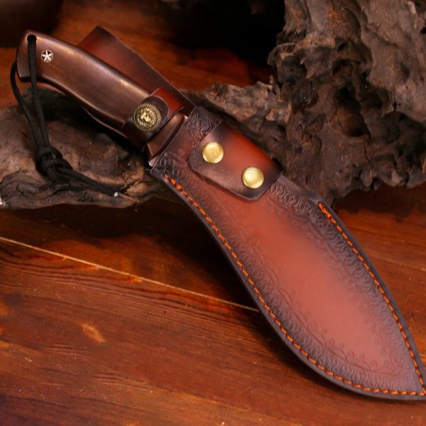 微信图片_20240625142019 GT002 Overlord Kukri Gurkha Knife Wooden Handle Leather Scabbard Curved knife