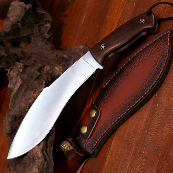 微信图片_20240625142036 GT002 Overlord Kukri Gurkha Knife Wooden Handle Leather Scabbard Curved knife
