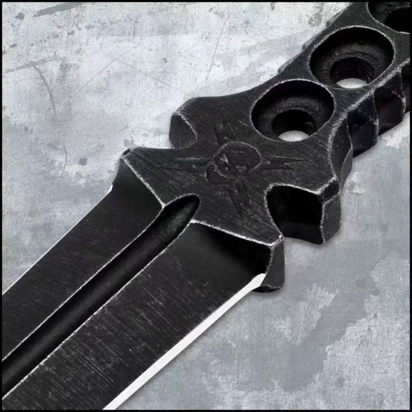 DE029 M48 double-edged Black stone washed steel K Scabbard