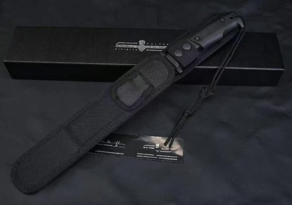 LS090 Extreme Force Bloodline Expansion Long Fixed Blade Knife G10 Handle Nylon cloth knife cover