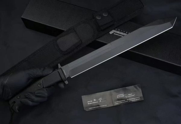 LS090 Extreme Force Bloodline Expansion Long Fixed Blade Knife G10 Handle Nylon cloth knife cover