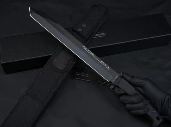 LS090 Extreme Force Bloodline Expansion Long Fixed Blade Knife G10 Handle Nylon cloth knife cover