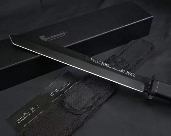 LS090 Extreme Force Bloodline Expansion Long Fixed Blade Knife G10 Handle Nylon cloth knife cover