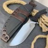 SS166 Destroy the city Short Fixed Blade Knife G10 Handle K Scabbard