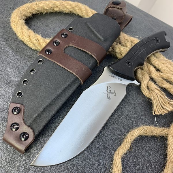SS166 Destroy the city Short Fixed Blade Knife G10 Handle K Scabbard