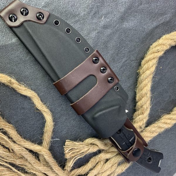 SS166 Destroy the city Short Fixed Blade Knife G10 Handle K Scabbard