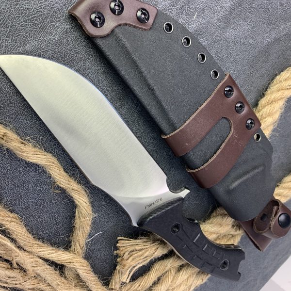 SS166 Destroy the city Short Fixed Blade Knife G10 Handle K Scabbard