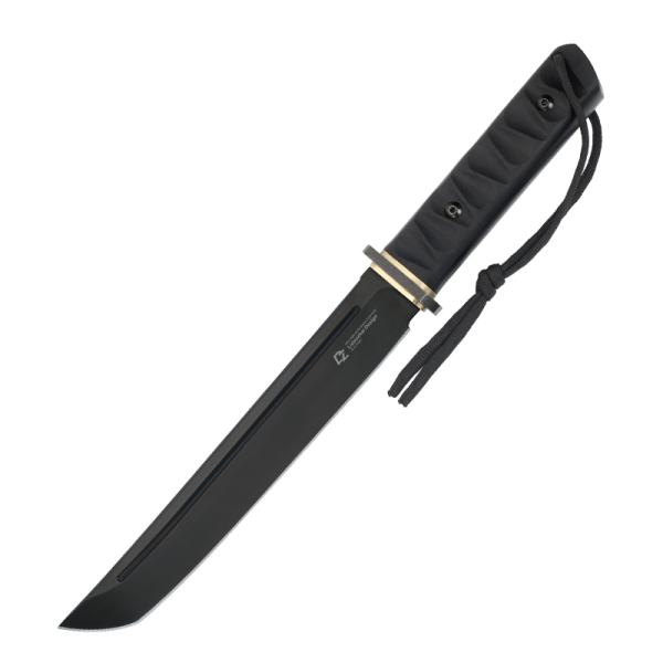 未 白底 KT030 Black Huai Sword KATANA G10 Handle Leather Sheath