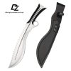 英图 1 GT026 Todd Big Dog with Back Teeth Curved Knife G10 Handle Leather Sheath