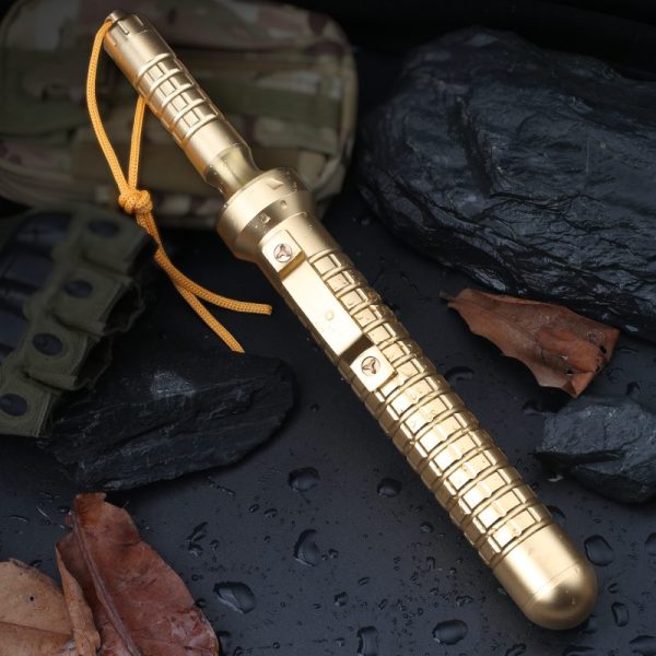 英图 4 LS103 Golden Yellow Ridge Thorn Long Fixed Blade Knife aluminum alloy handle