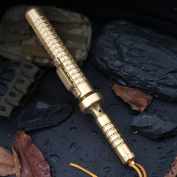 英图 5 LS103 Golden Yellow Ridge Thorn Long Fixed Blade Knife aluminum alloy handle