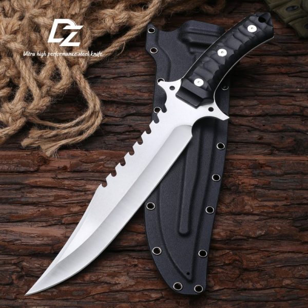 英图 6 LS104 Gui Lan Long Fixed Blade Knife G10 Handle K Scabbard