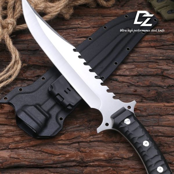 英图 7 LS104 Gui Lan Long Fixed Blade Knife G10 Handle K Scabbard