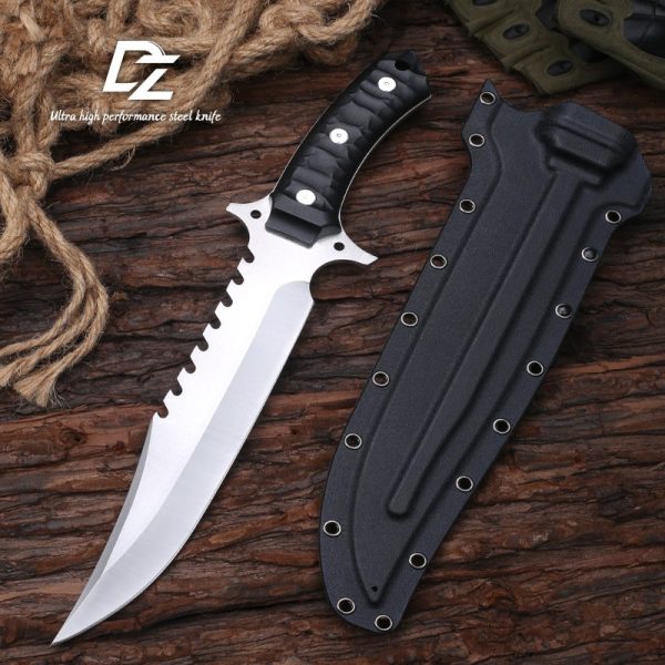英图 8 LS104 Gui Lan Long Fixed Blade Knife G10 Handle K Scabbard
