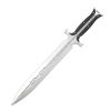 英图9 白底 DE032 Paladin Double-edged sword G10 Handle Leather scabbard