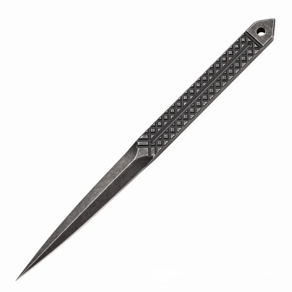 茶针石洗 DE031Tea needle breaking ice cone Double-edged Knife All steel handle K Scabbard
