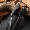 详情-11 GT025 Xingrui Jiwen Dog Leg Curved Knife Wooden Handle Leather Sheath