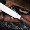 详情-12 LS096 troubleshooting Long Fixed Blade Knife Wooden Handle Leather Sheath