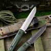 详情-12 SS159 Crown (Black Blade/Blade)Short Fixed Blade Knife G10 Handle Nylon cloth knife cover