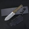 详情-13 SS170 White River Tactical Straight Knife in the United States Short Fixed Blade Knife Two tone linen handle K Scabbard
