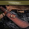 详情-13 LS096 troubleshooting Long Fixed Blade Knife Wooden Handle Leather Sheath