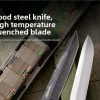 详情-16 SS159 Crown (Black Blade/Blade)Short Fixed Blade Knife G10 Handle Nylon cloth knife cover