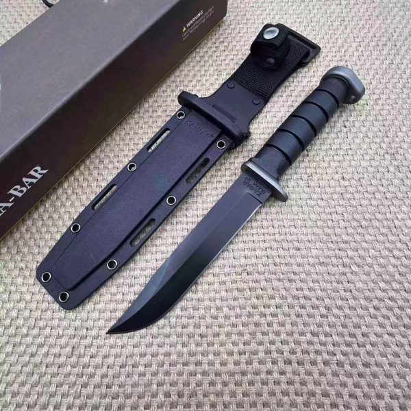 详情-2 SS168 Kaba 1282 (full blade/half tooth)Short Fixed Blade Knife G10 Handle K Scabbard
