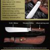 详情-2 LS096 troubleshooting Long Fixed Blade Knife Wooden Handle Leather Sheath