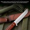 详情-2 SS161 Extreme Military Sanctions Short Fixed Blade Knife Wooden Handle Leather Sheath