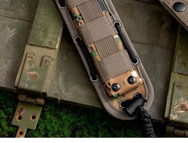 详情-22 SS159 Crown (Black Blade/Blade)Short Fixed Blade Knife G10 Handle Nylon cloth knife cover