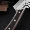详情-4 LS097Xingrui Multi functional Diesel Knife Long Fixed Blade Knife Wooden Handle Leather Sheath