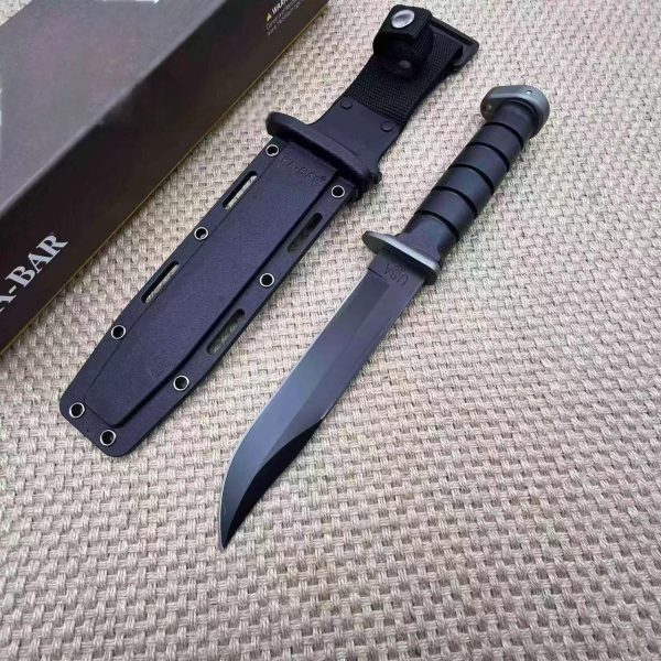 详情-4 SS168 Kaba 1282 (full blade/half tooth)Short Fixed Blade Knife G10 Handle K Scabbard