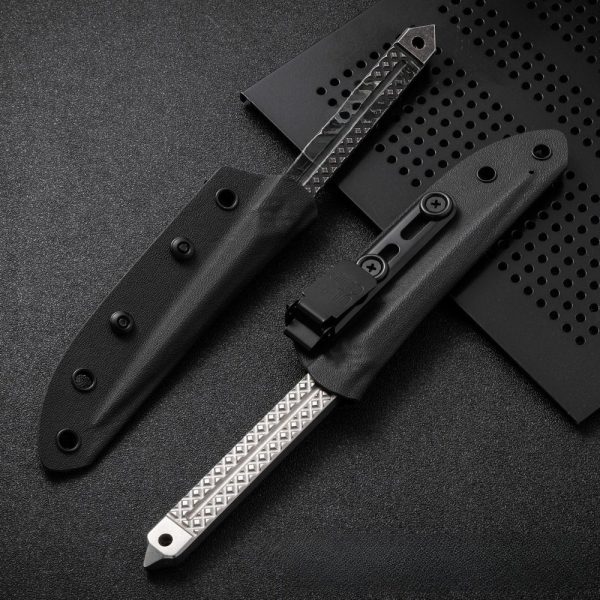 详情-4 DE031Tea needle breaking ice cone Double-edged Knife All steel handle K Scabbard