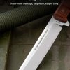 详情-4 SS161 Extreme Military Sanctions Short Fixed Blade Knife Wooden Handle Leather Sheath