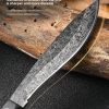 详情-5 GT025 Xingrui Jiwen Dog Leg Curved Knife Wooden Handle Leather Sheath