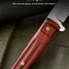 详情-5 SS161 Extreme Military Sanctions Short Fixed Blade Knife Wooden Handle Leather Sheath