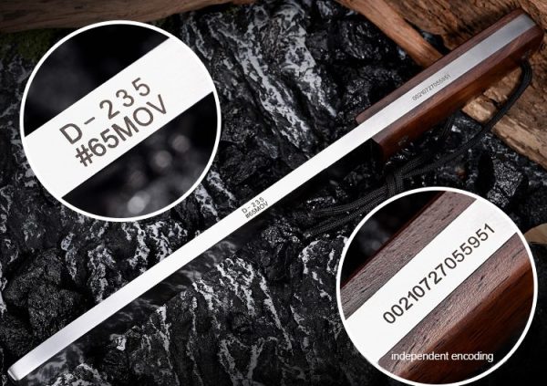 详情-6 LS096 troubleshooting Long Fixed Blade Knife Wooden Handle Leather Sheath