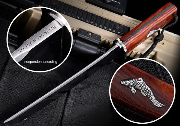 详情-6 KT034 Yoshino Samurai KATANA Wooden Handle Wooden knife set