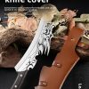 详情-7 LS097Xingrui Multi functional Diesel Knife Long Fixed Blade Knife Wooden Handle Leather Sheath