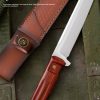 详情-7 SS161 Extreme Military Sanctions Short Fixed Blade Knife Wooden Handle Leather Sheath