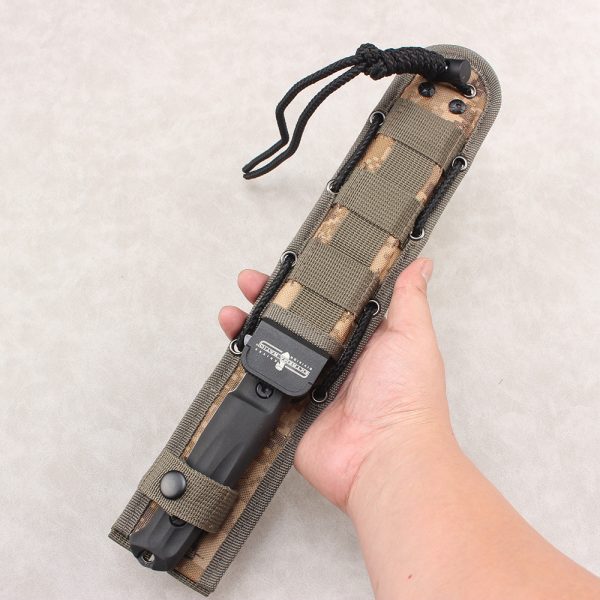 详情-8 SS162 Extreme Martial Aggression (Black/Green) Short Fixed Blade Knife G10 Handle Nylon cloth knife cover