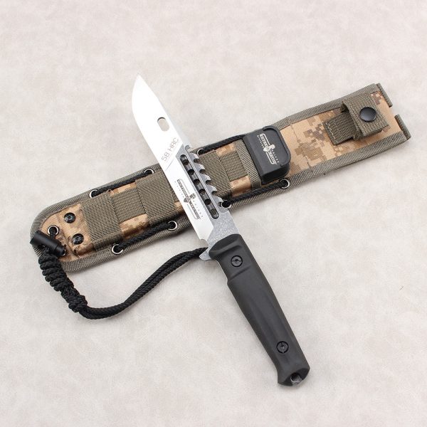 黑色 SS162 Extreme Martial Aggression (Black/Green) Short Fixed Blade Knife G10 Handle Nylon cloth knife cover
