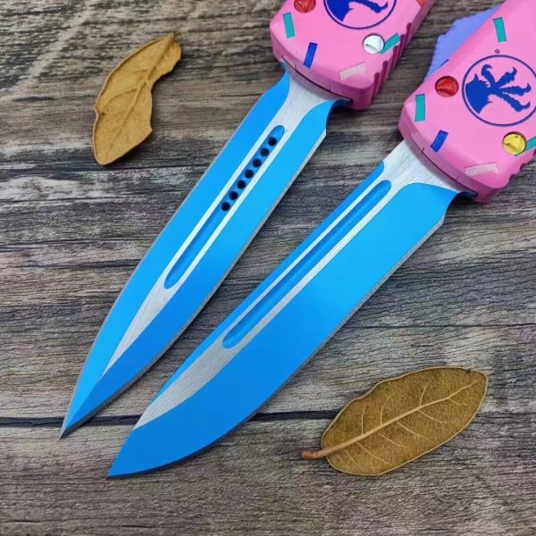 1348c1e136f1c82f ZC013 Micro tech donuts straight out OTF Knife G10 Handle