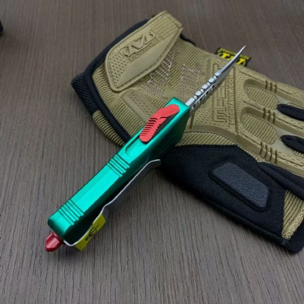 2025060485458641 ZC016 Micro Tech Bounty Hunter Mini Dragon OTF Knife aluminum alloy handle