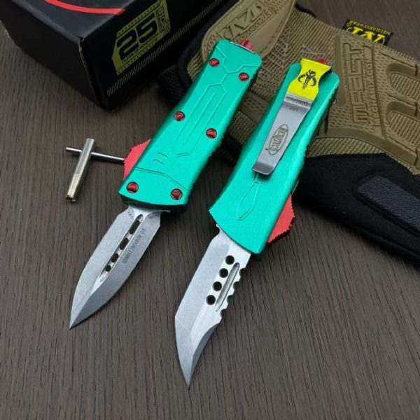 2025060485467953 ZC016 Micro Tech Bounty Hunter Mini Dragon OTF Knife aluminum alloy handle